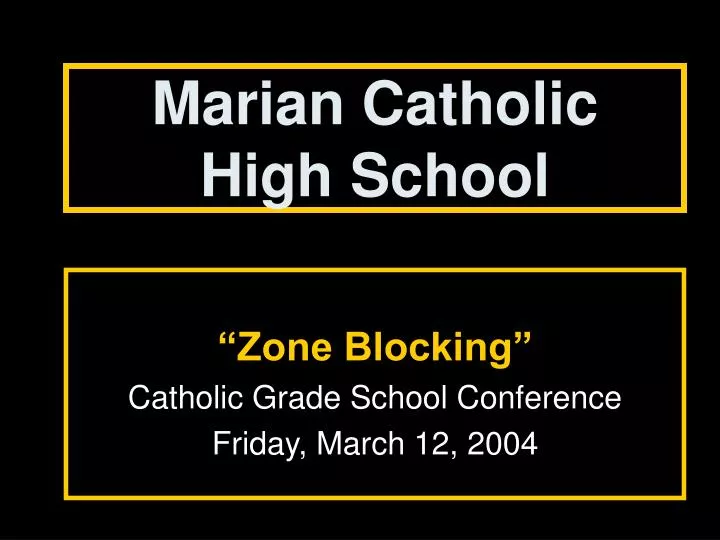 marian catholic high school