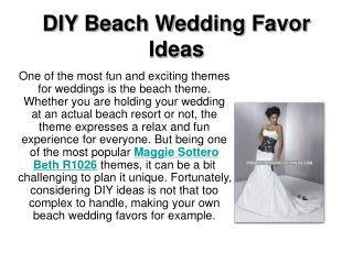 DIY Beach Wedding Favor Ideas