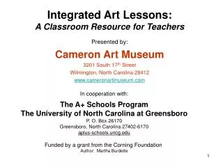 Integrated Art Lessons: A Classroom Resource for Teachers
