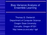 Bias-Variance Analysis of Ensemble Learning - slide 1
