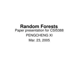 Random Forests