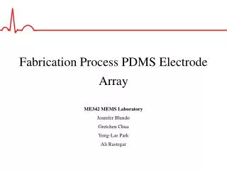 Fabrication Process PDMS Electrode Array