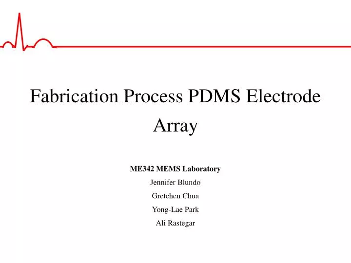 fabrication process pdms electrode array