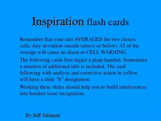 Inspiration flash cards