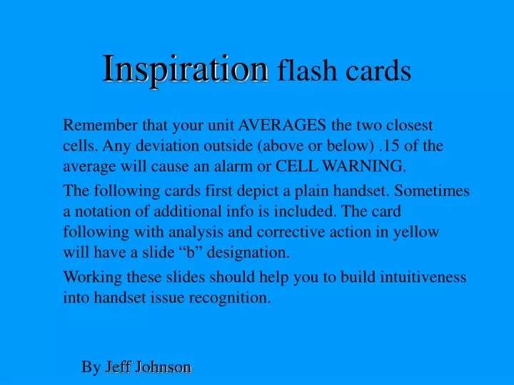 inspiration flash cards