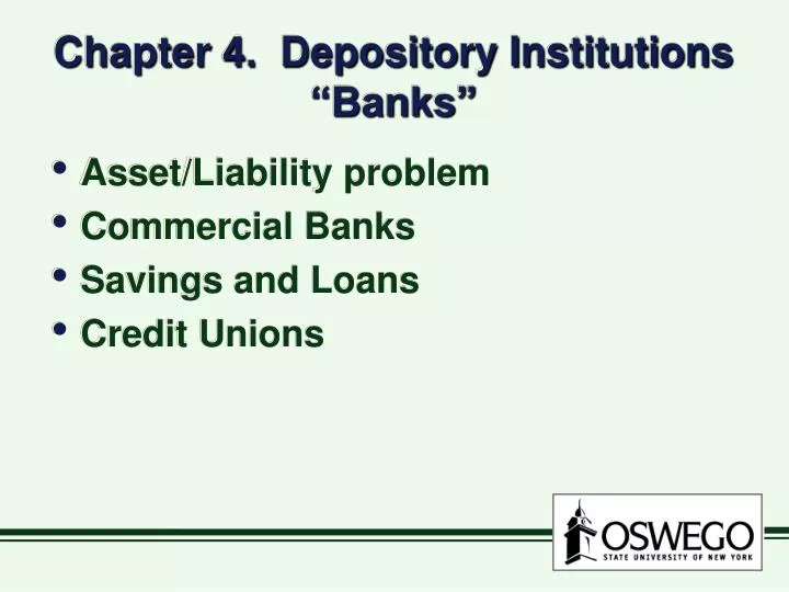 chapter 4 depository institutions banks