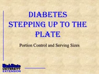 Diabetes Stepping Up to the Plate