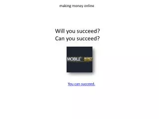 making money online