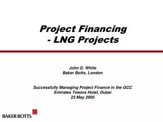 Project Financing - LNG Projects