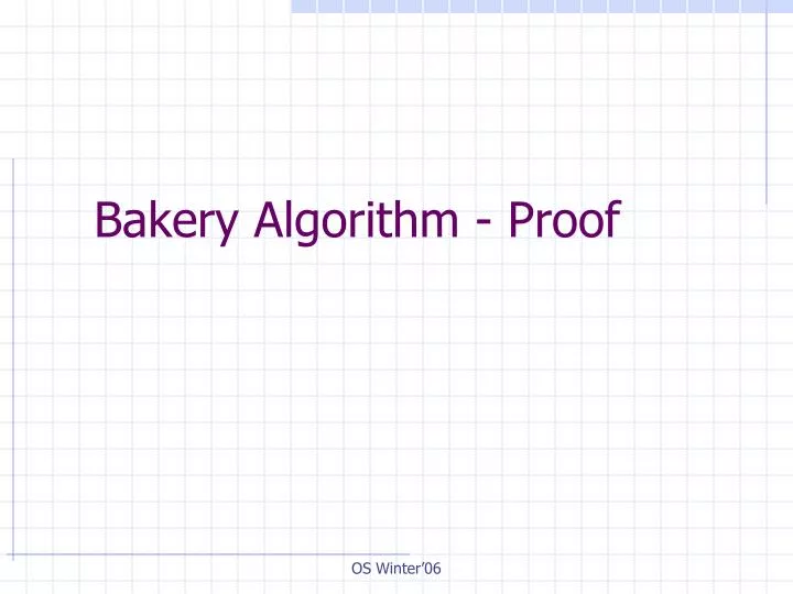 bakery algorithm proof