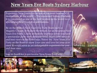 New Years Eve Boats