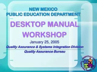NEW MEXICO PUBLIC EDUCATION DEPARTMENT