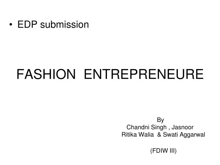 fashion entrepreneure