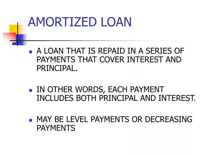 amortized loan