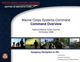 Marine Corps Systems Command Command Overview