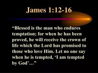 James 1:12-16