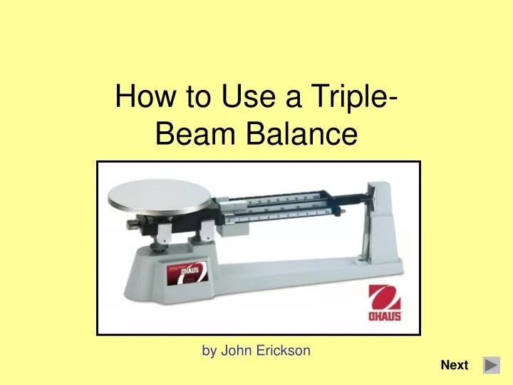 how to use a triple beam balance