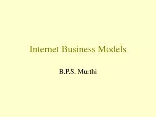 Internet Business Models