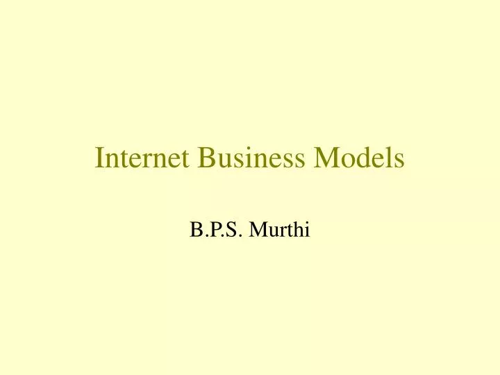 internet business models