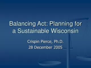 Balancing Act: Planning for a Sustainable Wisconsin