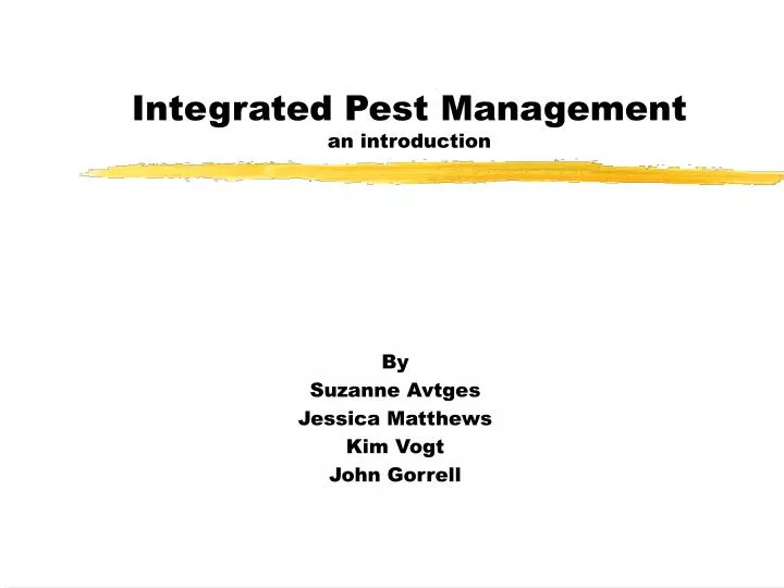 integrated pest management an introduction