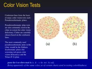 Color Vision Tests