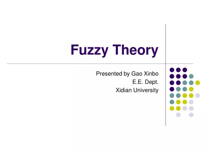 fuzzy theory