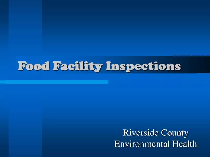 food facility inspections