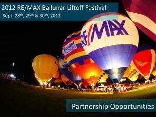 2012 RE/MAX Ballunar Liftoff Festival