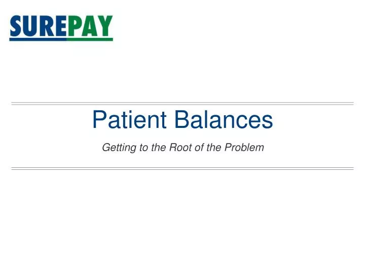 patient balances