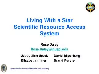 Living With a Star Scientific Resource Access System