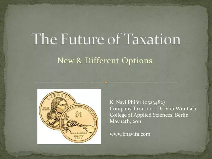 the future of taxation