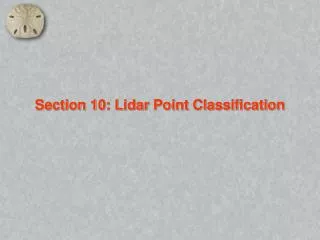 Section 10: Lidar Point Classification