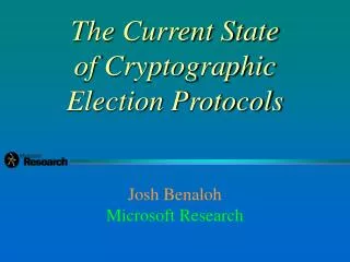 The Current State of Cryptographic Election Protocols