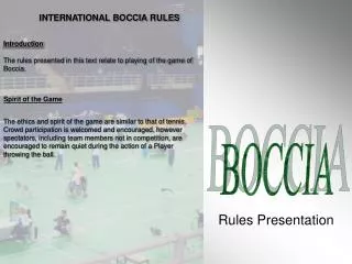 Rules Presentation