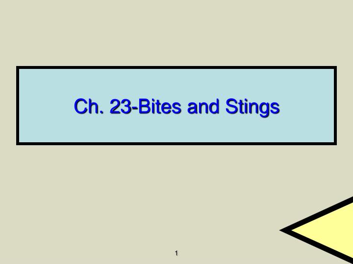 ch 23 bites and stings