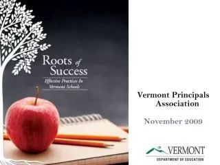 Vermont Principals Association November 2009