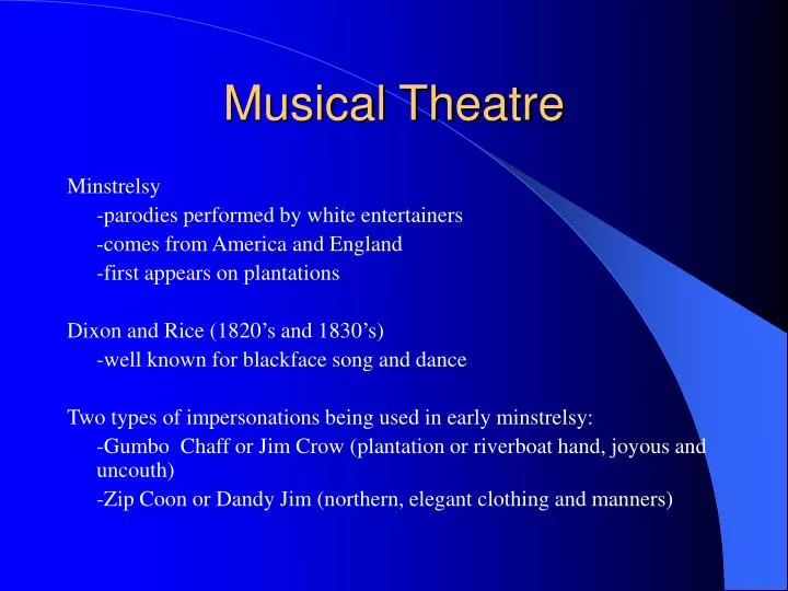 musical theatre