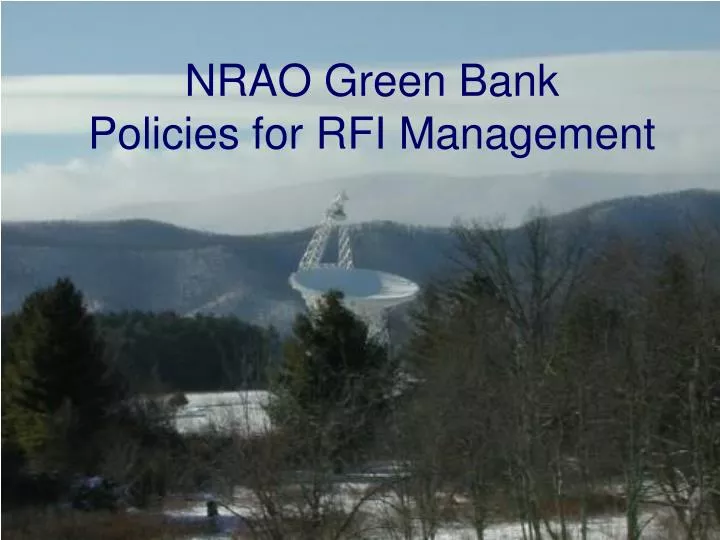 nrao green bank policies for rfi management