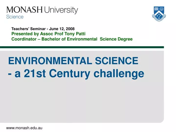 environmental science a 21st century challenge