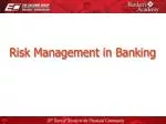 Risk Management in Banking - slide 1