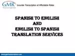 Spanish to English & English to Spanish Translation Services