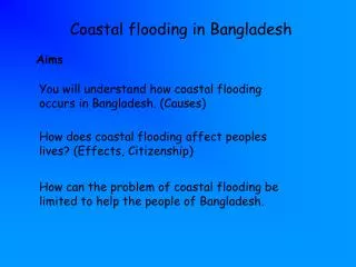 Coastal flooding in Bangladesh