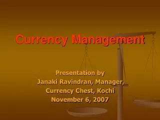 Currency Management