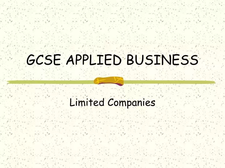gcse applied business