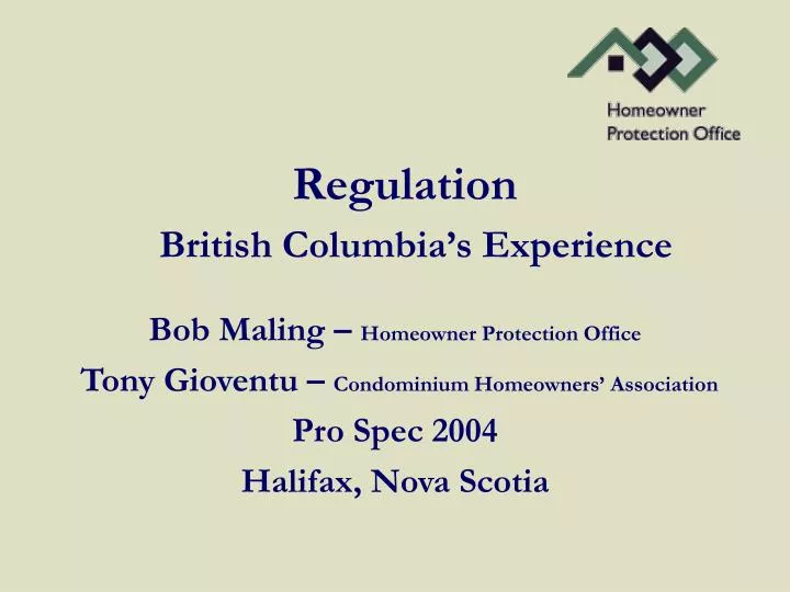regulation british columbia s experience