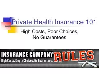 Private Health Insurance 101