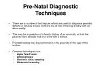 Pre-Natal Diagnostic Techniques - slide 1