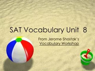 SAT Vocabulary Unit 8