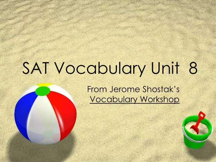 sat vocabulary unit 8